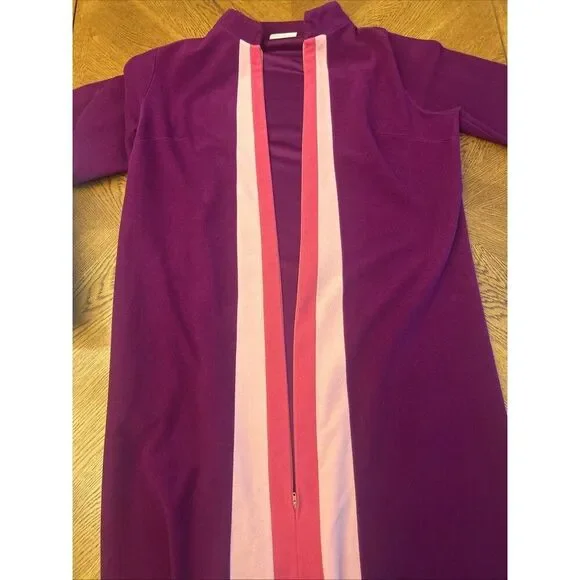JCPenny Zip front robe Sz MW 1 Side Pocket Shades Of Pink Vintage 70-80’s Vibes - Picture 7 of 13
